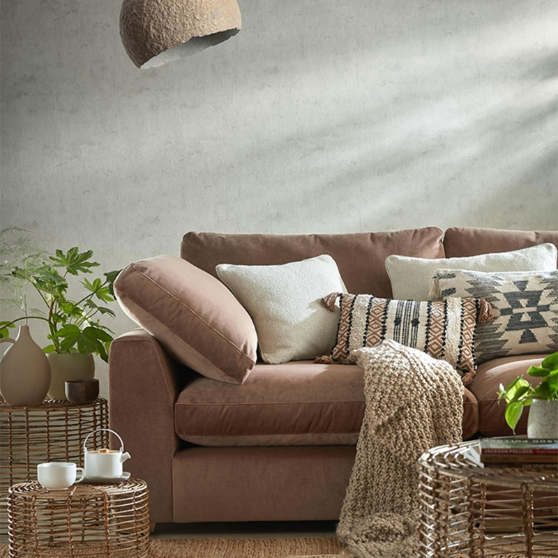 Sectional Sofa Charcoal Paneled Walls, Moody Living Room, Dark Brown