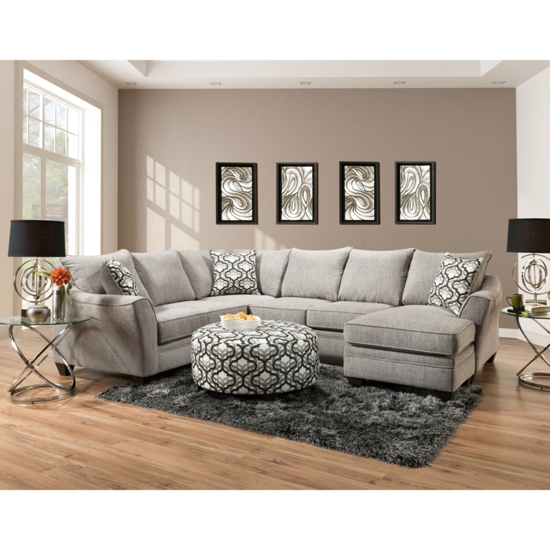 Sectional Sofa Chocolate Brown Chaise Lounge Transitional Style Welt Trim