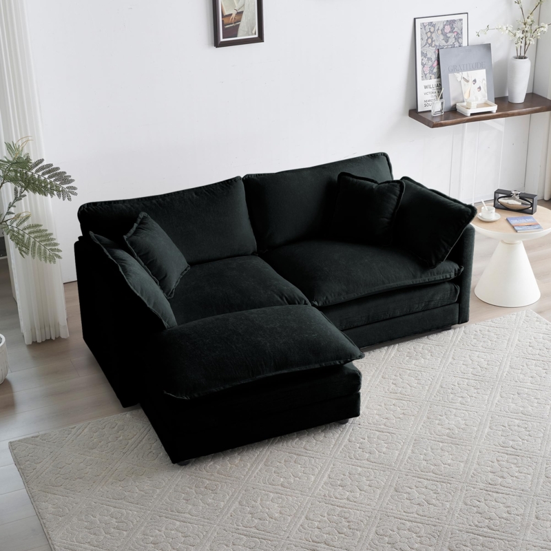 Sectional Sofa Cloud Style Deep Seat Modular Design for Studio Living