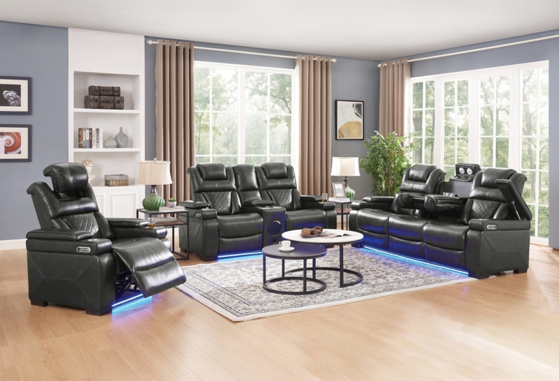 Sectional Sofa Cream Power Reclining Adjustable Headrests Console