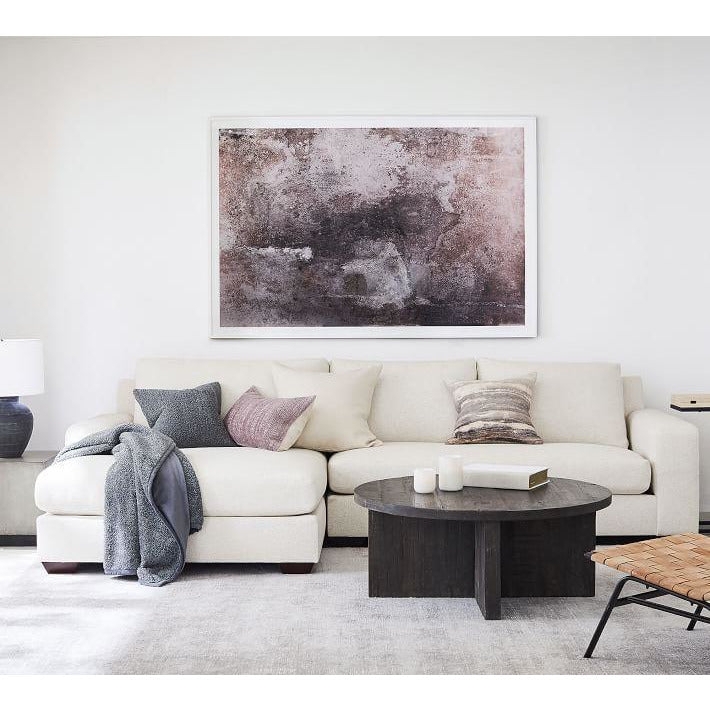 Sectional Sofa Double Chaise U-Shaped Off-White Coastal Styling