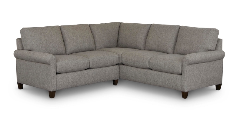Sectional Sofa in Cream Upholstery, L-Shaped Seating