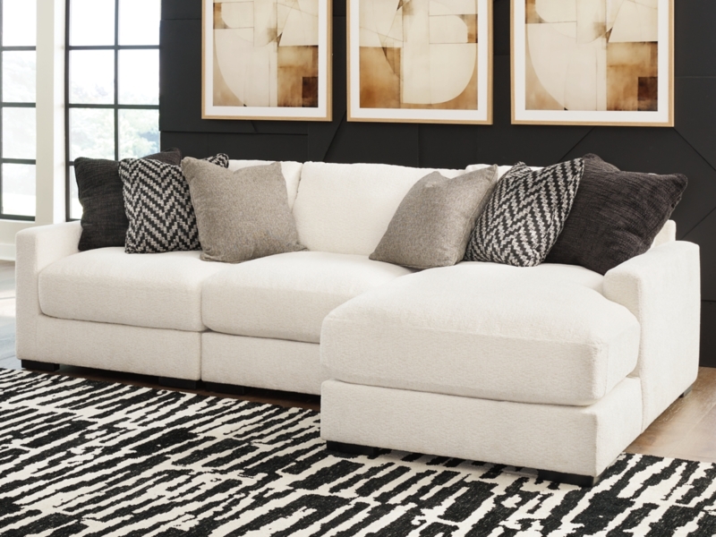 Sectional Sofa Light Beige Modular Performance Fabric Configuration