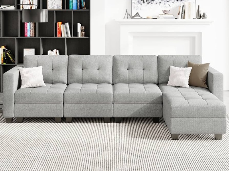 Sectional Sofa Modular Components Modern Minimalist Layout Airy Spaces