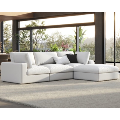 Sectional Sofa Modular Design Plush Deep Seats Low Profile