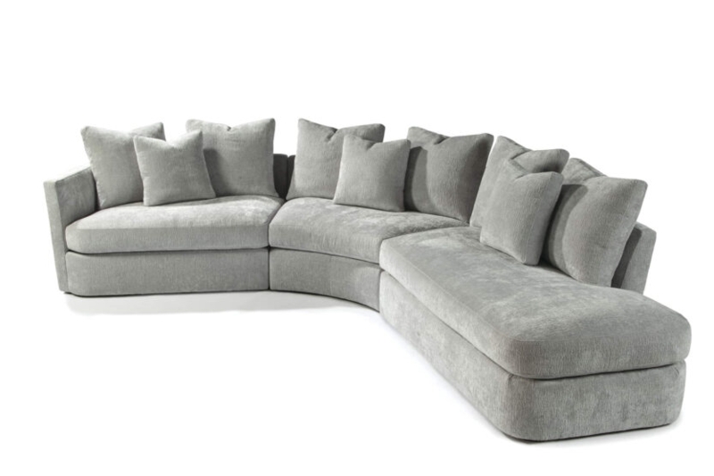 Sectional Sofa Oversized Scale Curved Design Luxury Cream Modern