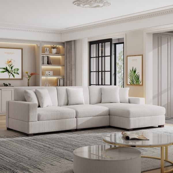 Sectional Sofa Oversized U-Shaped Layout Double Chaise