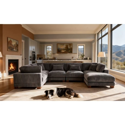 Sectional Sofa Power Footrest Off-White Modular Living Room Seating Layout