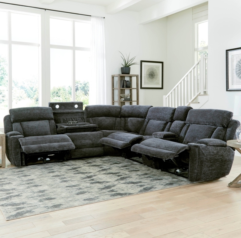 Sectional Sofa Power Reclining Modular Modern Rustic Living Room Layout