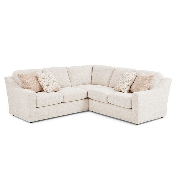 Sectional Sofa Rolled Arms Gray Wedge Corner Traditional Style
