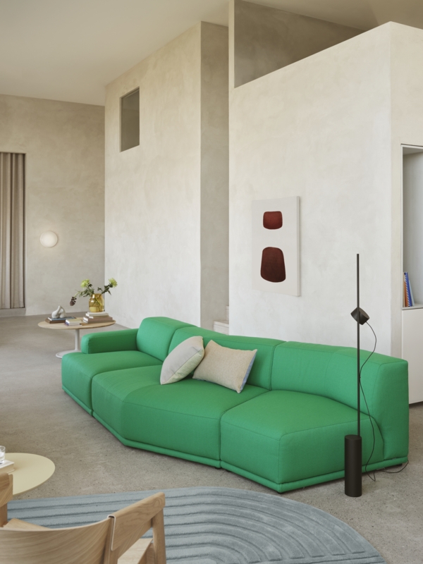Sectional Sofa Sage Green Palette Woven Texture Deep Seating