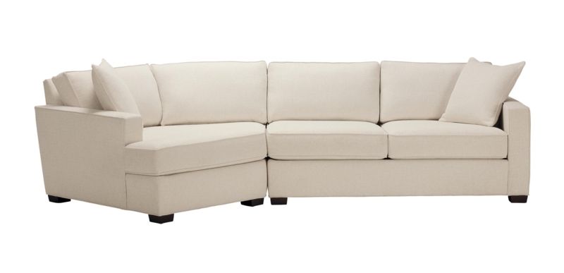Sectional Sofa Square Cuddle Chaise Track Arms Gray Modern Layout