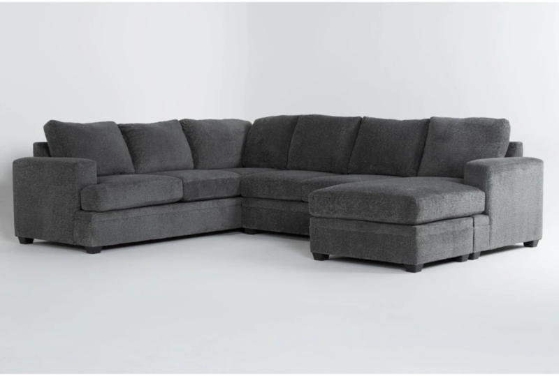 Sectional Sofa U-Shaped Configuration Track Arms Large Boxed Cushions