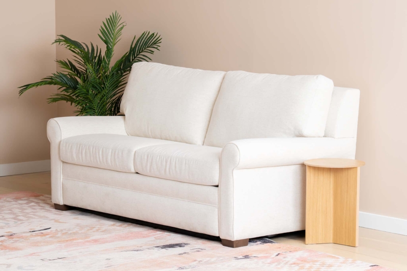 Sleeper Sofa Light Gray Deep Seating Loose Back Cushions Airy Transitional