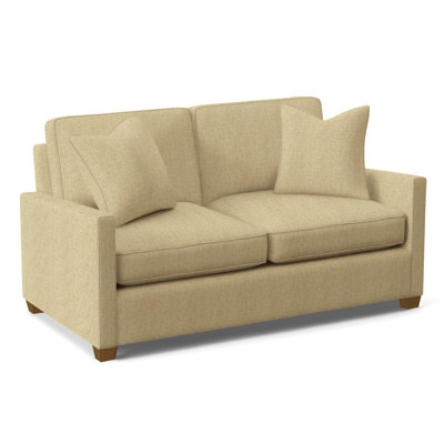 Sleeper Sofa: Minimalist Sofa With Wood Legs, Light Gray Tapered Legs