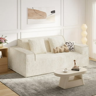 Small Space Green Corduroy Loveseat with Built-in USB Charging Port