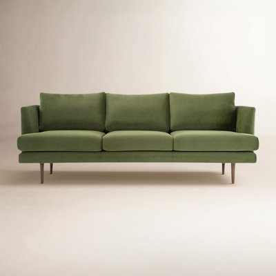 Sofa Charcoal Grey Wide Track Arms with Block Legs