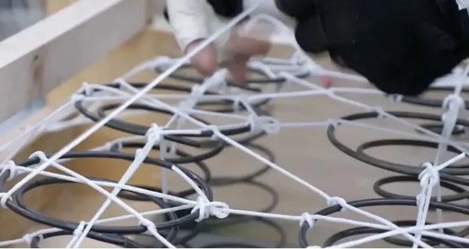 Sofa Internal Construction, Hand-Knotted Coil Spring System