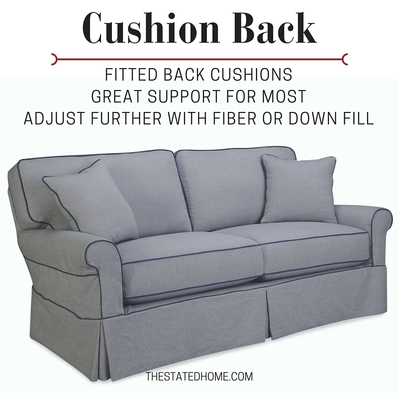 Sofa Multi-Cushion Back Charcoal Woven Fabric Boxy Silhouette