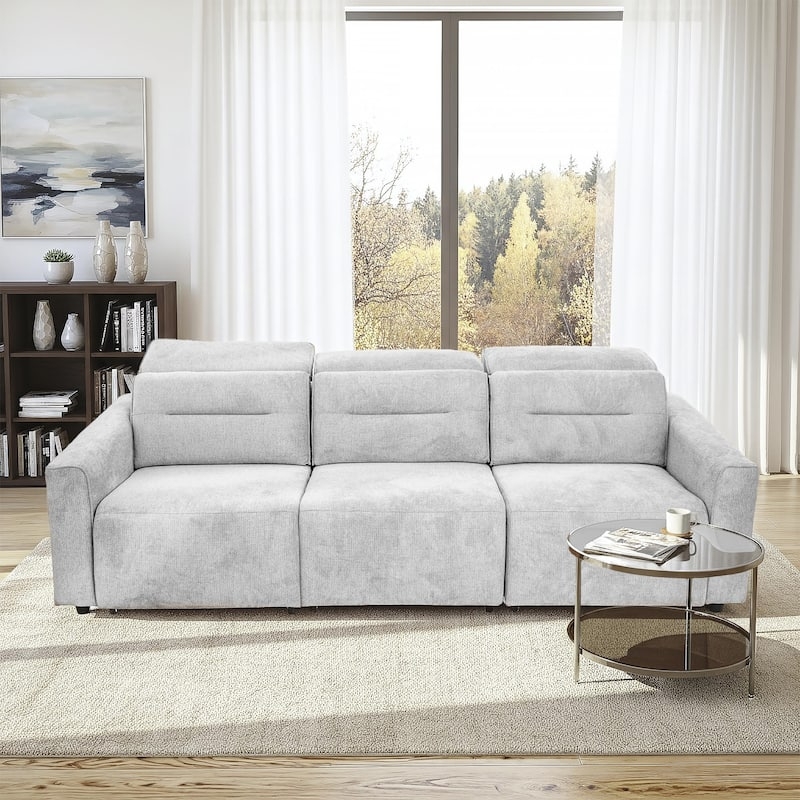 Sofa Power Slider with Metal Legs and Built-in USB Ports