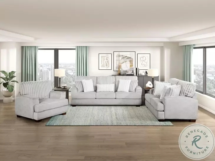 Sofa Set Power Reclining Exposed Wood Base Square Arms