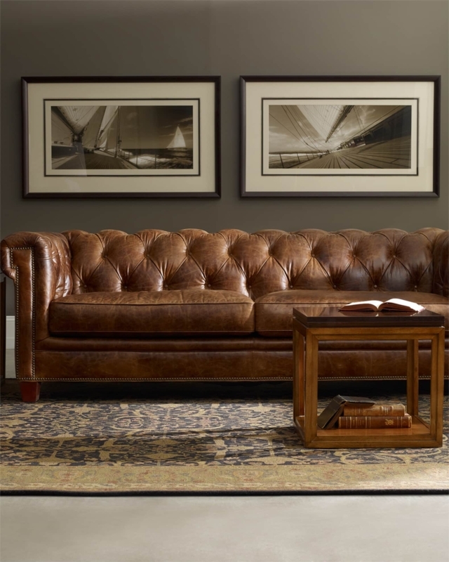 Sofa Tuxedo Back All-Over Button Tufting Tapered Legs Modern