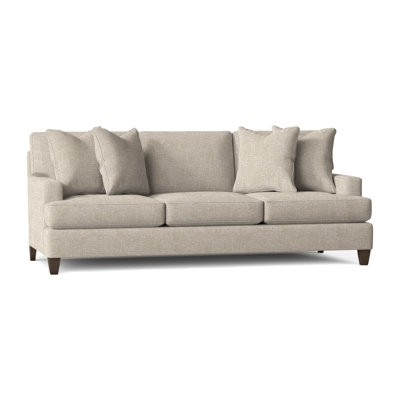 Sofa Wide Track Arms Off White Woven Deep Seat Depth Luxury Style