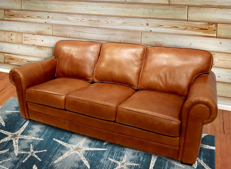 Sofa with Button Tufting and Nailhead Trim Traditional Rolled Arms
