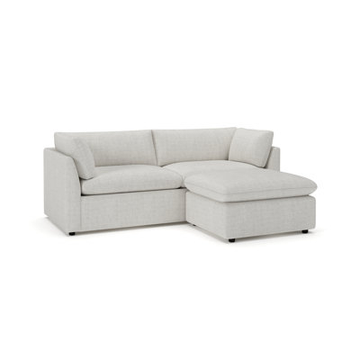 Sofa with Matching Ottoman Tapered Wood Legs