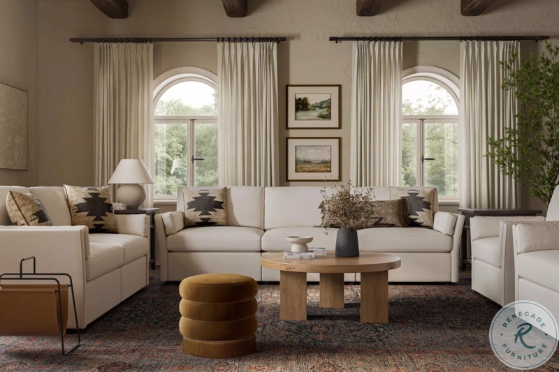 Sofa with Vertical Channeling and Dark Tapered Legs, Transitional Style