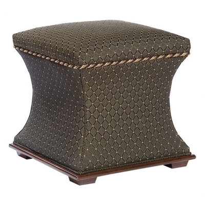 Square Cocktail Ottoman Cognac Deep Button Tufted Leather Like Finish