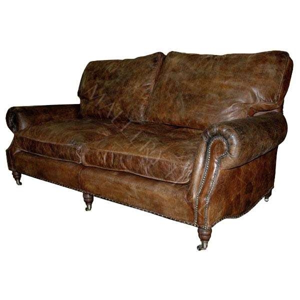 Stately Button Tufted Sofa with Rolled Arms in Dark Chocolate Brown