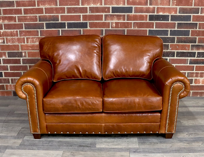Transitional Loveseat featuring Wide Track Arms and Low Profile Design