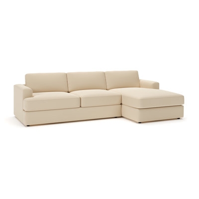 Two-Piece Sectional Sofa, Track Arms, Transitional Style