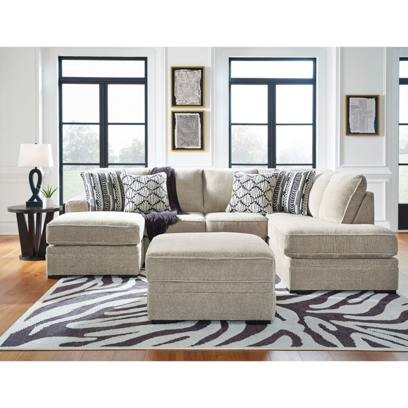 Two-Piece Sectional with Track Arms and Block Feet
