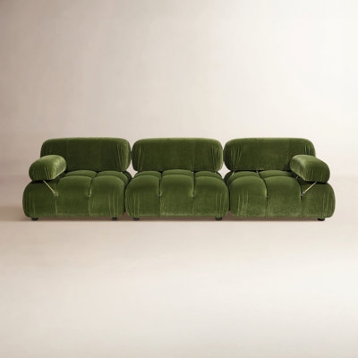U-Shaped Sectional Sofa In Charcoal Grey With Multi Cushion Back.