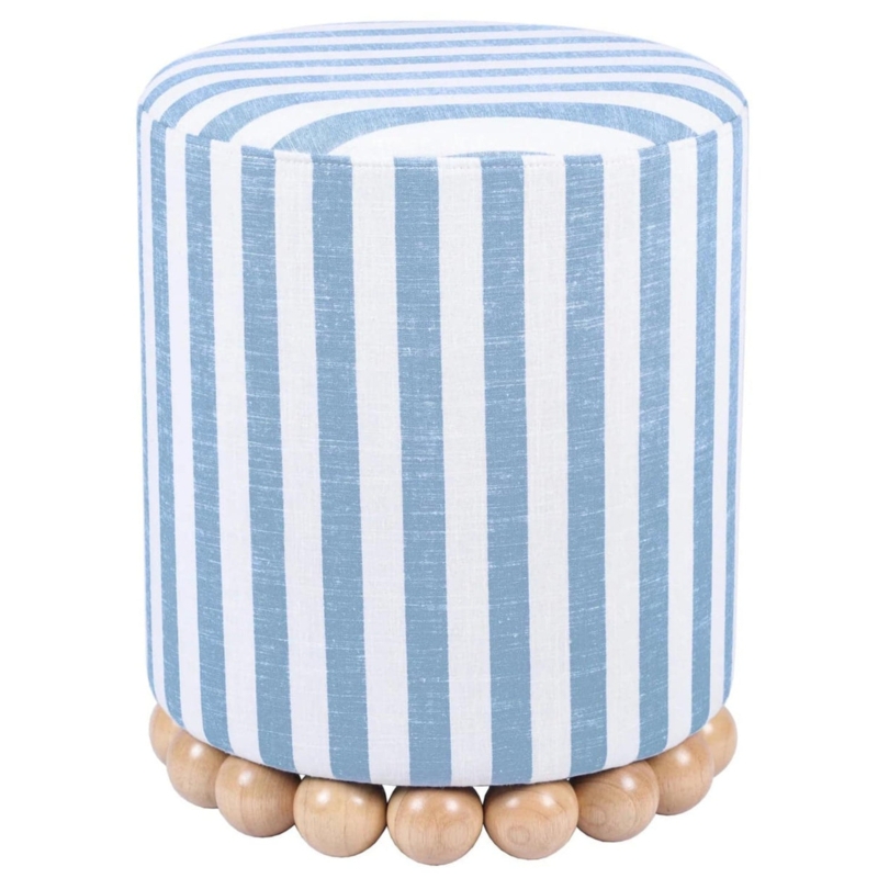 Vertical Striped Ottoman Rectangular Linen Texture Airy