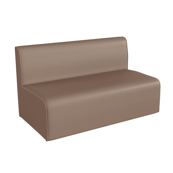 Vibrant Blue Armless Sofa Modular Two Seater Low Profile