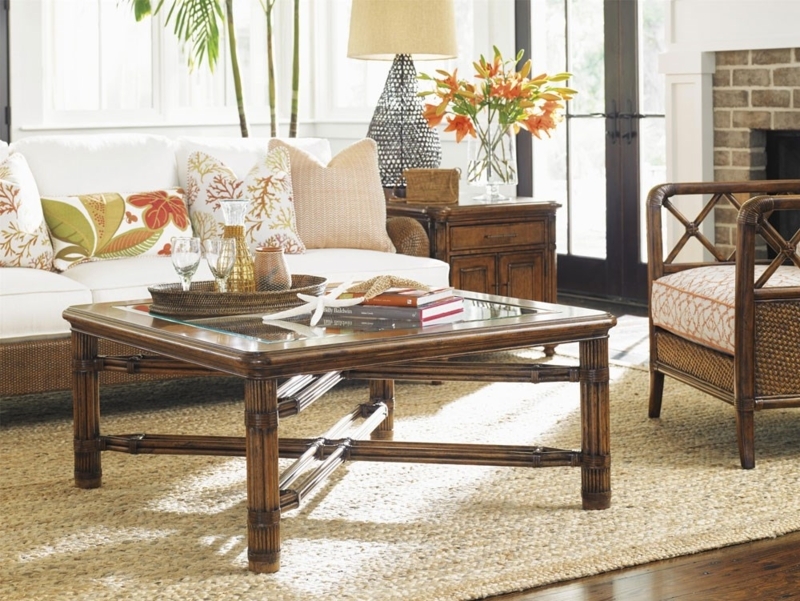 Woven Drum Nesting Table Set Cylindrical Tiered Heights