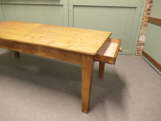 19th Century Pine Kitchen Dining Table This Is a Very Substantial Piece,  1890 for sale at Pamono