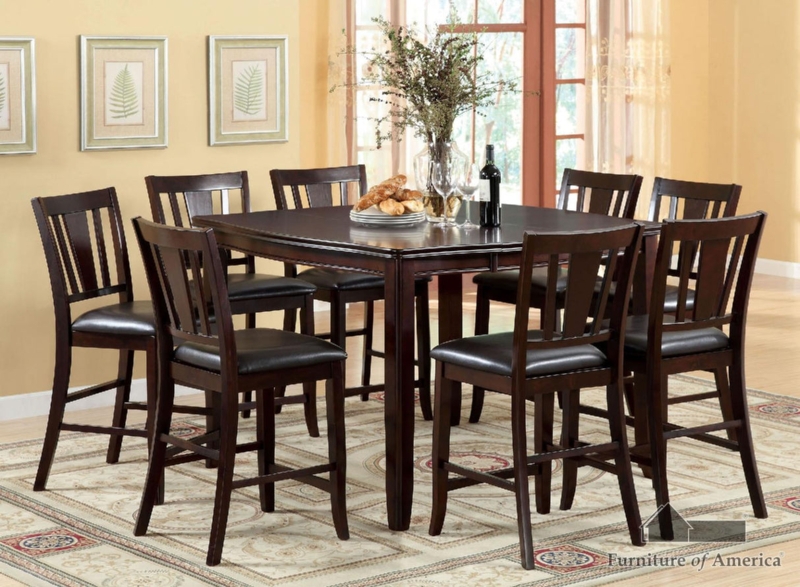 7-Piece Dining Set, Traditional Ladder Back, Espresso