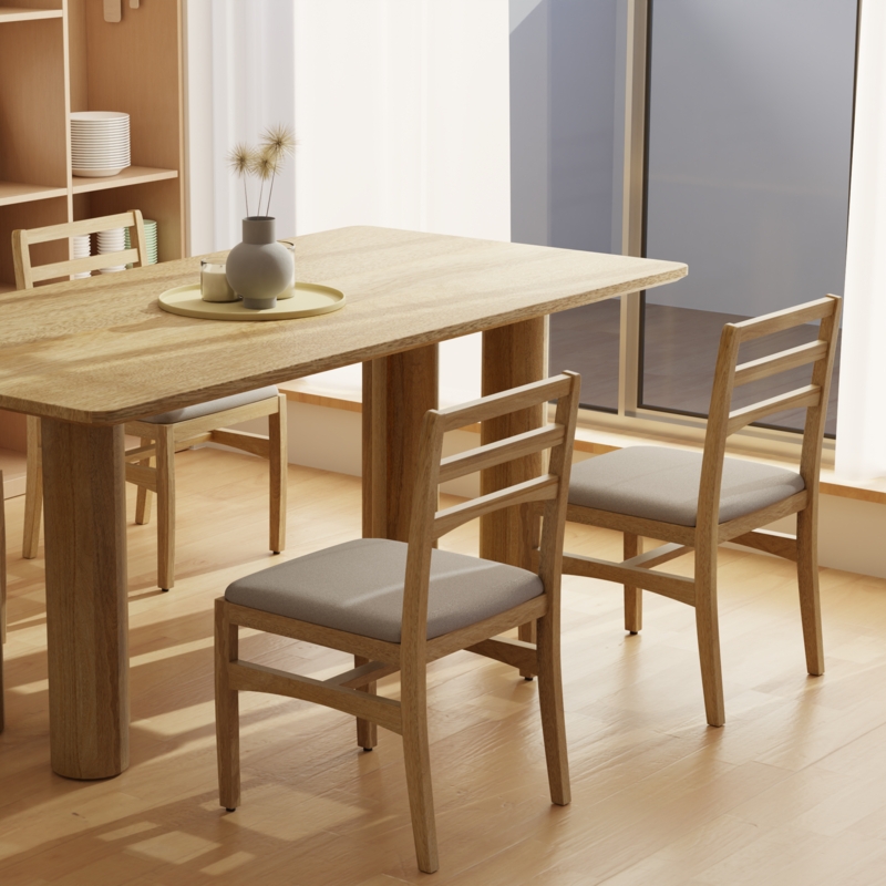 Ashford Dining Chair (Mango Wood - Natural Finish)  Relso