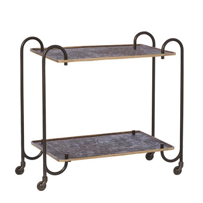 Bar Cart Geometric Frame Bar Cart Design Four Tier Antique Bronze