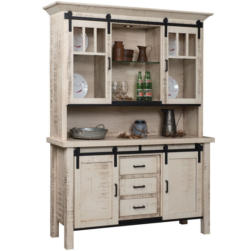 Brylen Rustic Farmhouse Buffet with Hutch Option