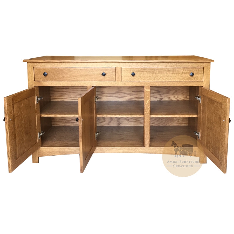 Buffet Quarter Sawn Grain Mission Style Oak Dining Cabinet