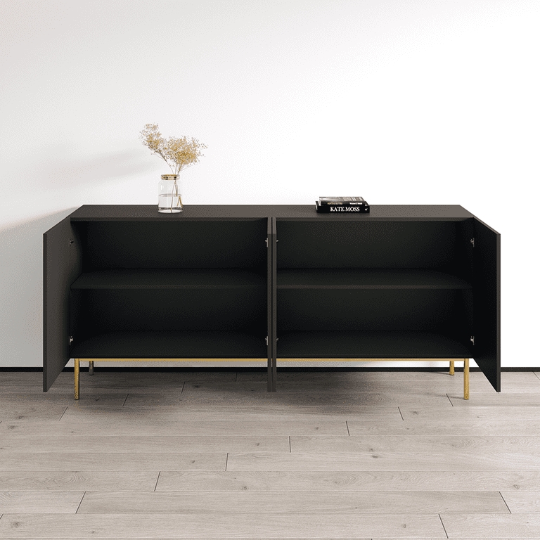 Buffet White 3D Geometric Facade, Minimalist White Textured Buffet