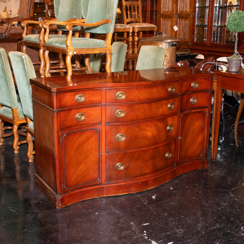 Buffet with Four Door Storage, Bracket Feet, Molded Top Edge