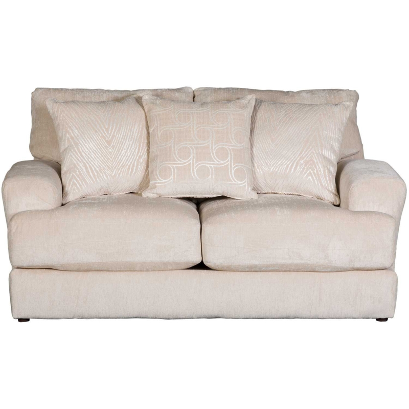 Button Tufted Loveseat with Flared Arms and Tapered Wood Legs