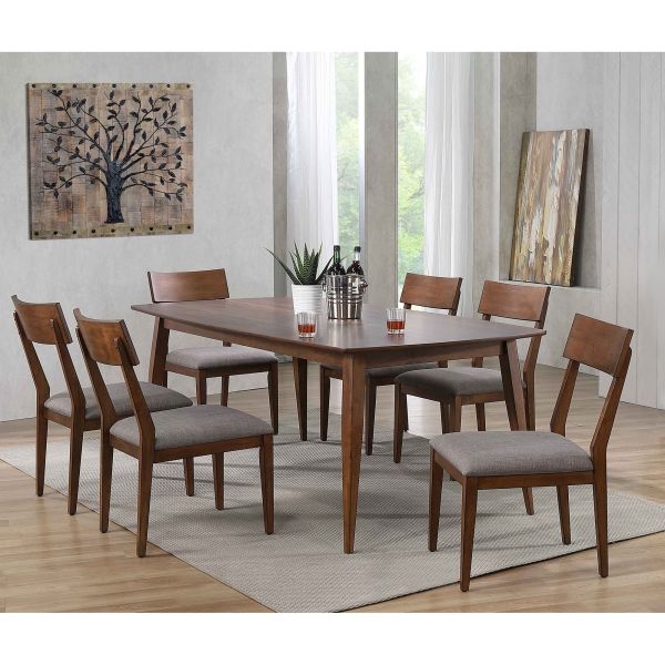 Buy Mid-Century 7 Piece Dining Set (Rectangular Table with 6 Side Chairs)  Online at Bernie & Phyl's