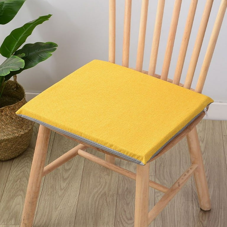 Chair Cushion Ribbed Texture with Overstuffed Fill in Dark Grey
